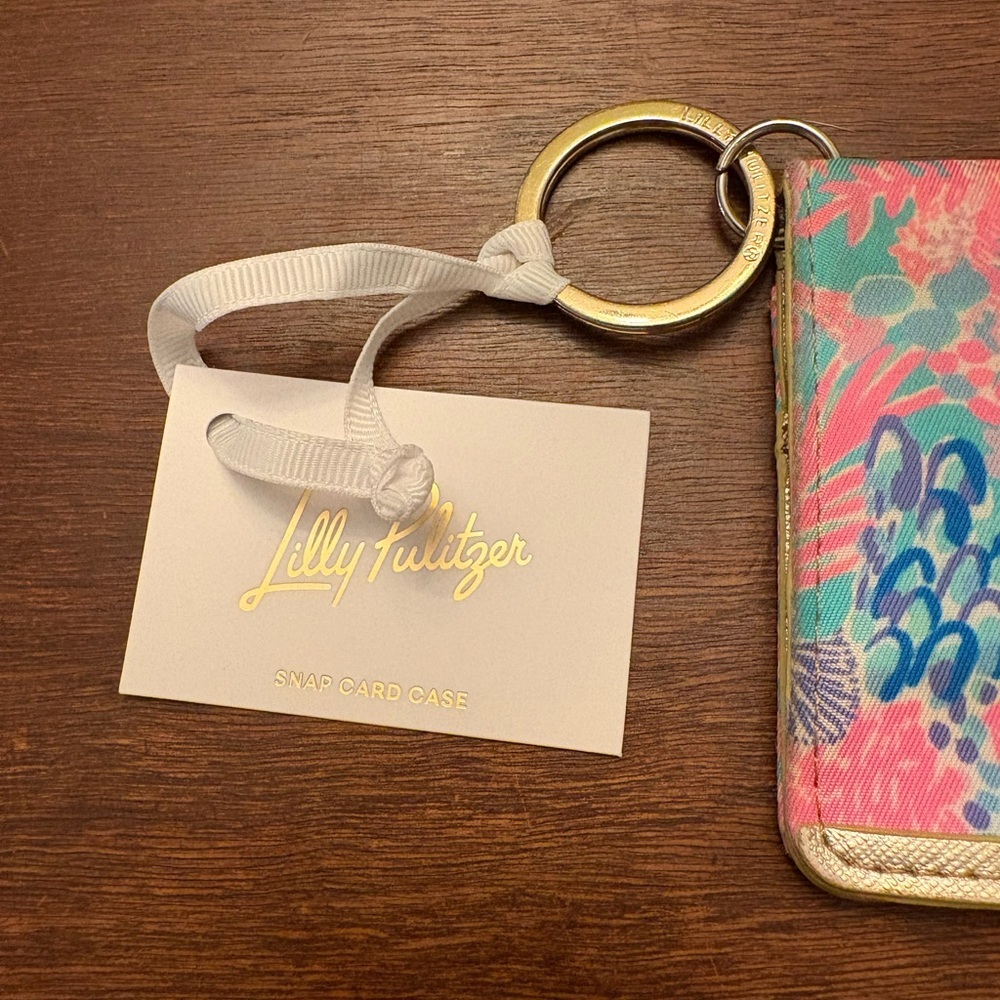 Lilly Pulitzer Splendor in the Sand Snap ID Card Case NWT - Picture 3 of 10